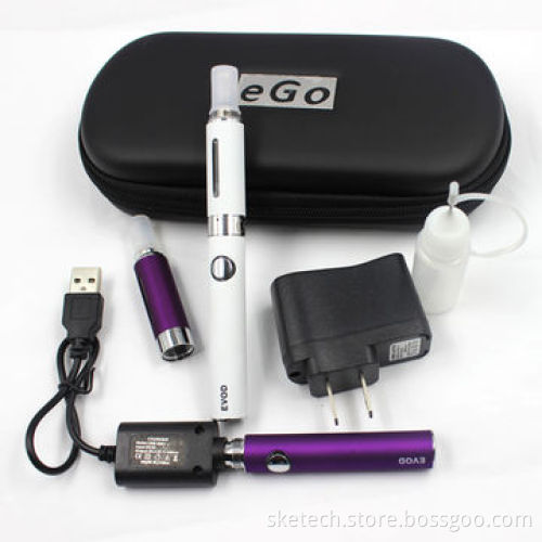 Electronic cigarette starter kit with spring coil, unique design
